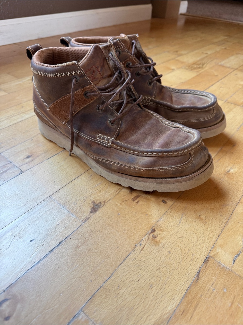 Twisted X Men's Oiled Saddle Brown Lace Up Casual Boots